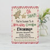 Vakantie Cookie Exchange Party Kaart (Staand voorkant)
