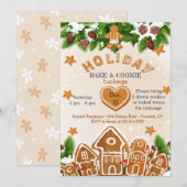 Vakantie Cookie Exchange Party Kaart (Voorkant / Achterkant)