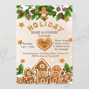 Vakantie Cookie Exchange Party Kaart