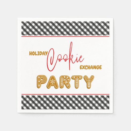 Vakantie Cookie Exchange Party Kerstmis Servet (Voorkant)