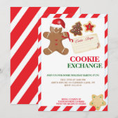 Vakantie Cookie Exchange Swap Uitnodigingen (Voorkant / Achterkant)