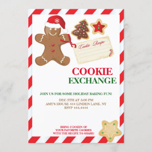 Vakantie Cookie Exchange Swap Uitnodigingen