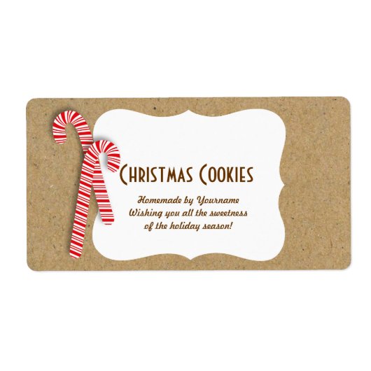Vakantie Cookie Labels voor Cookie Swaps & Gifts (Voorkant)