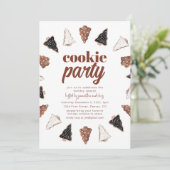 Vakantie Cookie Party Celebration Party uitnodigin Kaart (Staand voorkant)