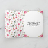 Vakantie Cookies en Cacao Roze Vrolijk kerstfeest Feestdagen Kaart (Binnen)