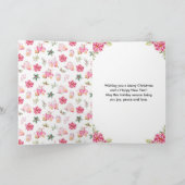 Vakantie Cookies en Cacao Roze Vrolijk kerstfeest Feestdagen Kaart (Binnen)