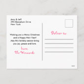 Vakantie Cookies en Cacao Roze Vrolijk kerstfeest Feestdagenkaart (Achterkant)