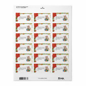 Vakantie Corgi Puppy met Cadeaus Etiket (Full Sheet)