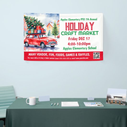 VAKANTIE Craft Market PTO PTA Kerk Banner (Beurs)