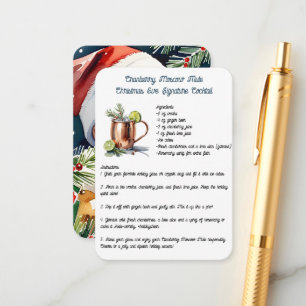 Vakantie Cranberry Moscow Mule Cocktail Informatiekaartje