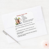 Vakantie Cranberry Moscow Mule Cocktail Recept Vierkante Sticker (Envelop)