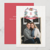 Vakantie Crest - Monogram - Kerstkaart - Foto (Voorkant / Achterkant)