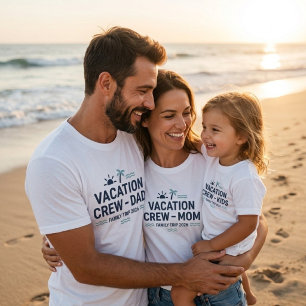 Vakantie Crew Papa T-shirt Passende Familie Vakant