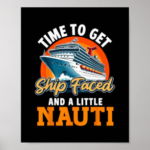 Vakantie Cruise Schepen Puns Tijd Om Scheeps Gezic Poster