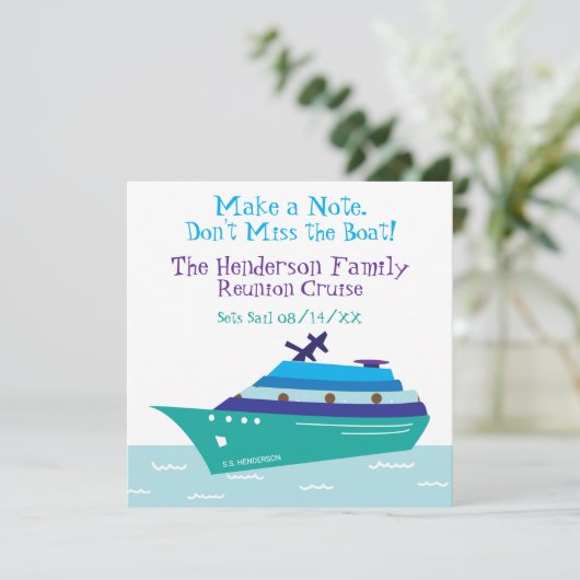 Vakantie cruiseschepen gezinshereniging sparen de  (Staand voorkant)