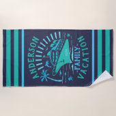 Vakantie cruiseschip | Gepersonaliseerd Strandlaken (Voorkant)