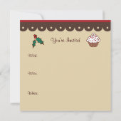 Vakantie Cupcake Uitnodigingen (Achterkant)