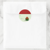 Vakantie Cupcake Whimsey naar van CADEAU 2 Ronde Sticker (Tas)