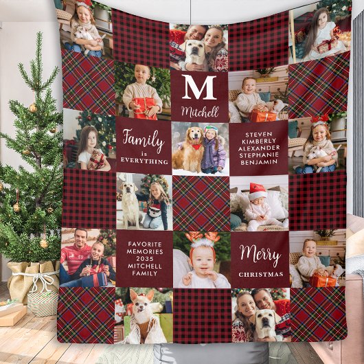 Vakantie Custom Patchwork Plaid Familie 15 Foto's Fleece Deken