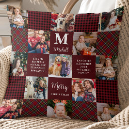 Vakantie Custom Patchwork Plaid Familie 15 Foto's Kussen