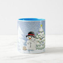 Vakantie | Cute snowman chocolade woodland sneeuw