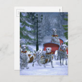 Vakantie Dalmatiërs Feestdagenkaart (Voorkant / Achterkant)