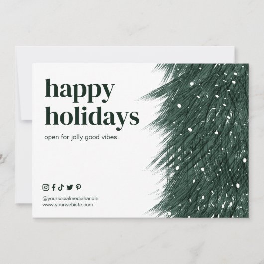 Vakantie Dank u Business Order Kaart (Voorkant)