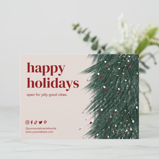 Vakantie Dank u Business Order Kaart (Staand voorkant)