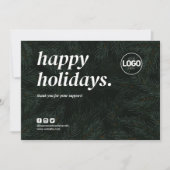 Vakantie Dank u Business Order Kaart Christmas (Voorkant)