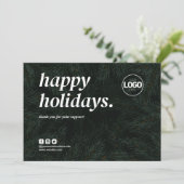 Vakantie Dank u Business Order Kaart Christmas (Staand voorkant)