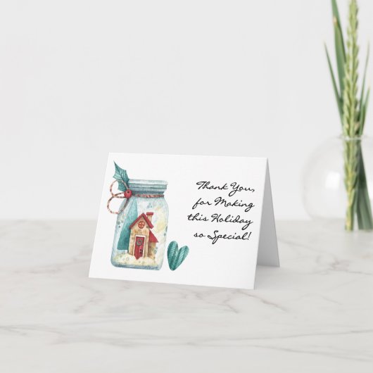 Vakantie Dank u Gelukkig Nieuwjaar Note Kaart (Voorkant)