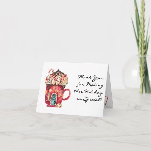 Vakantie Dank u Gelukkig Nieuwjaar Note Kaart (Voorkant)