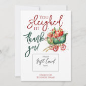 Vakantie Dank u Sleigh Cadeau Kaart Houder (Voorkant)