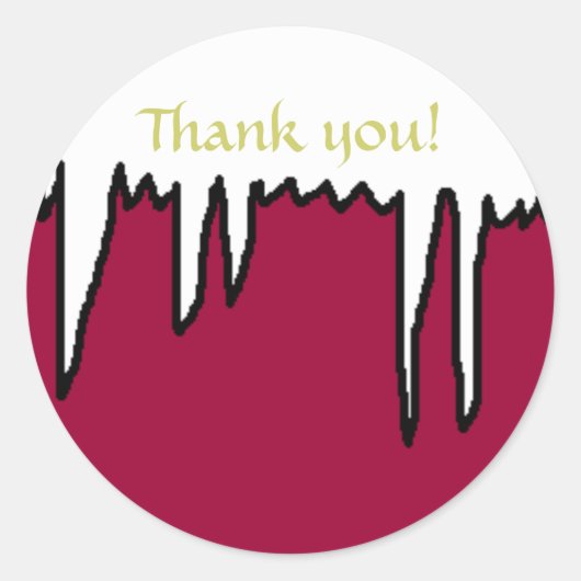 Vakantie Dank u! -stickers Ronde Sticker (Voorkant)