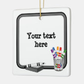 Vakantie Decor, Mini Whiteboard Keramisch Ornament (Links)