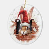 Vakantie Decor voor Konijnenliefhebbers - 3D Keramisch Ornament (Links)