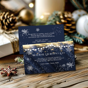 Vakantie Decoreren Sneeuwvlokken Lichten Sterren Visitekaartje