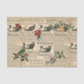  vakantie Decoupage Krantenblad Sled Tissuepapier (Voorkant)