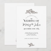 Vakantie dennenappel bruiloft uitnodiging (Voorkant / Achterkant)