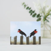 Vakantie die Kraaien zegenen Feestdagenkaart (Staand voorkant)