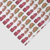 Vakantie Diner Thanksgiving Kersttaart Turkije Tissuepapier (Detail)