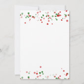 Vakantie Diner Uitnodiging Rood Groen Wit (Achterkant)