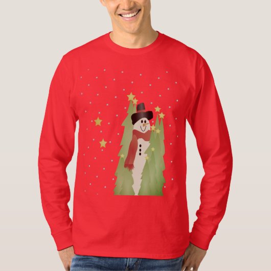 Vakantie Draag met Snowman T-shirt (Voorkant)