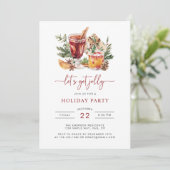 Vakantie Drink Kerst Feestuitnodigingen Kaart (Staand voorkant)