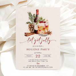 Vakantie Drink Kerst Feestuitnodigingen Kaart