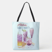 Vakantie, drinken en meer tote bag (Achterkant)