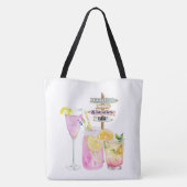 Vakantie, drinken en meer tote bag (Achterkant)
