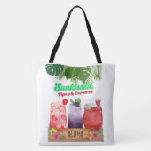 Vakantie, drinken en meer tote bag (Achterkant)