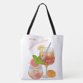 Vakantie, drinken en meer tote bag (Achterkant)