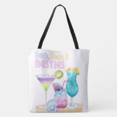 Vakantie, drinken en meer tote bag (Achterkant)